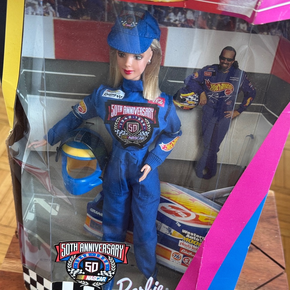Vintage Barbie NASCAR 50th Anniversary Blue Racing Doll